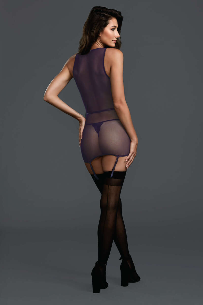 Baby Fishnet Stretch Lace Garter Slip