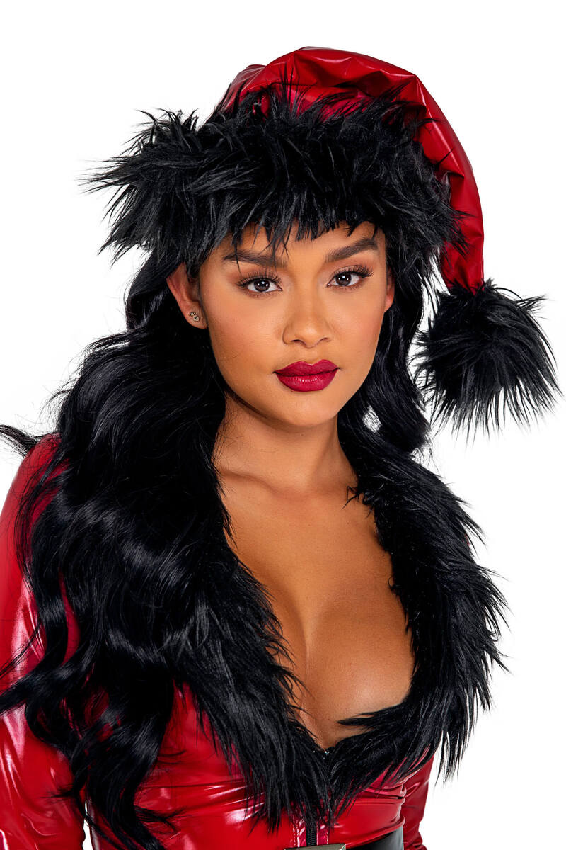 Vinyl & Faux Fur Santa Hat