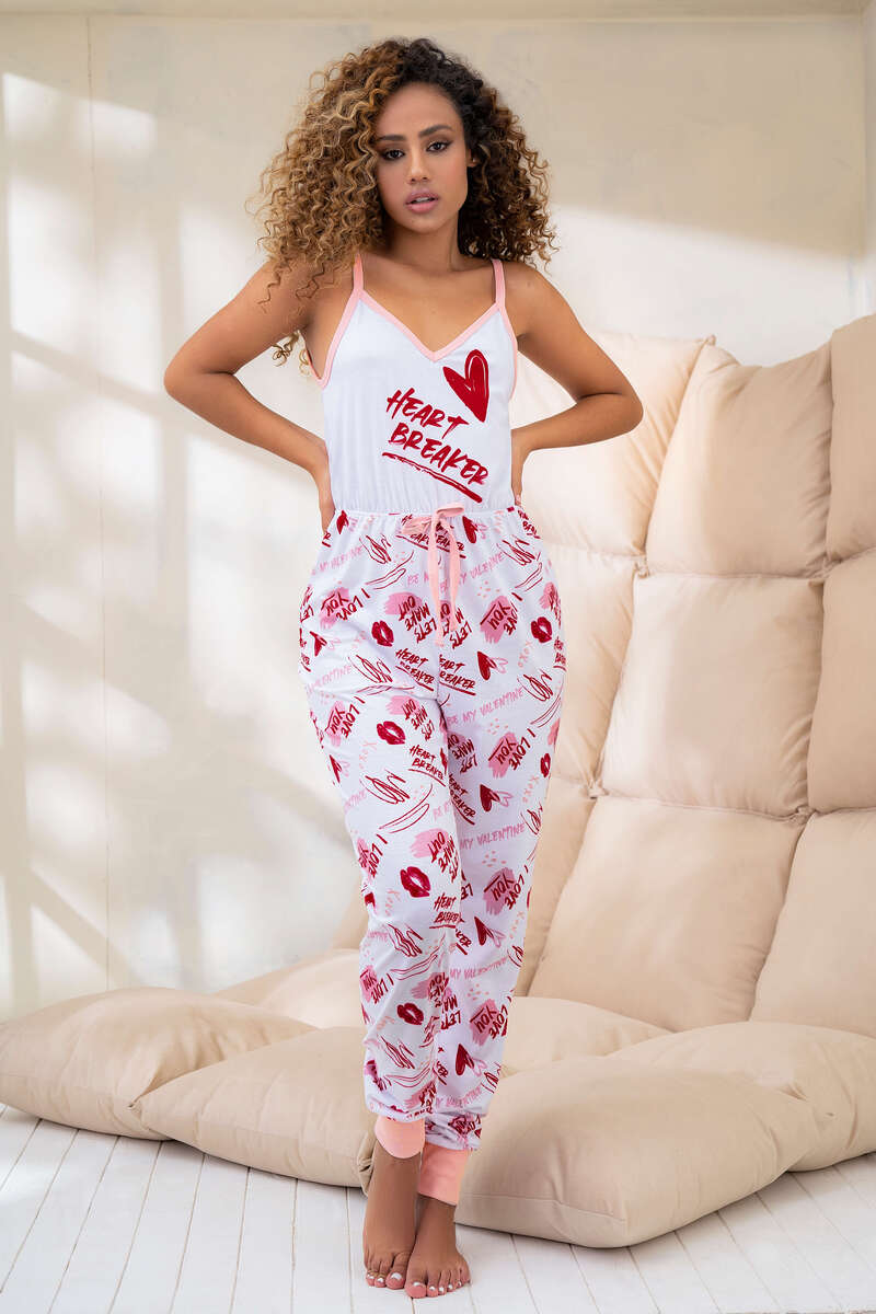 Heart Breaker Jumpsuit Pajama Set