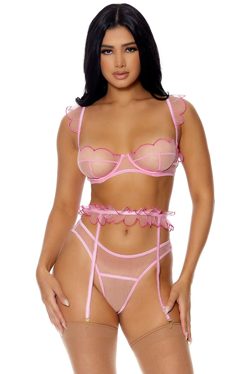 Sheer Your Location Lingerie Set