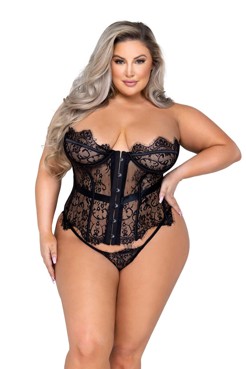 Plus Size My Fantasy Bustier Set
