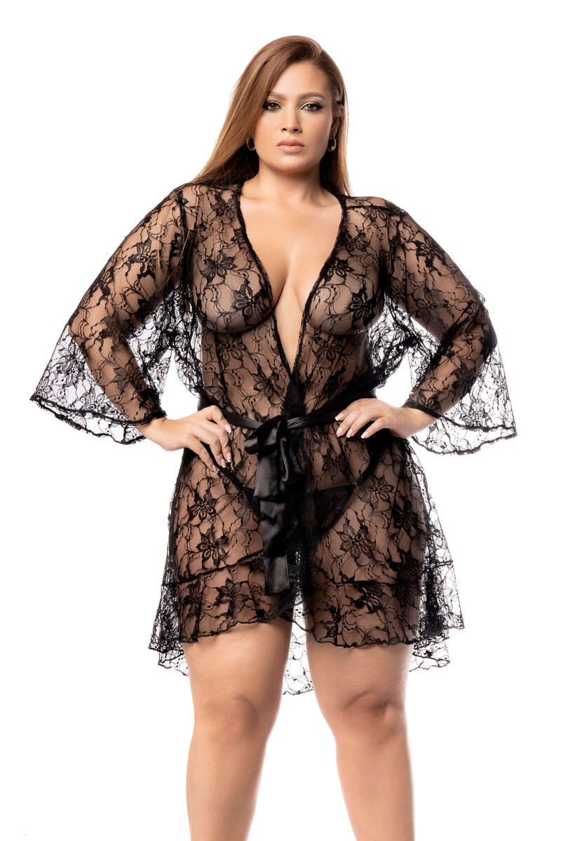 Plus Size Sophisticated Femininity Robe