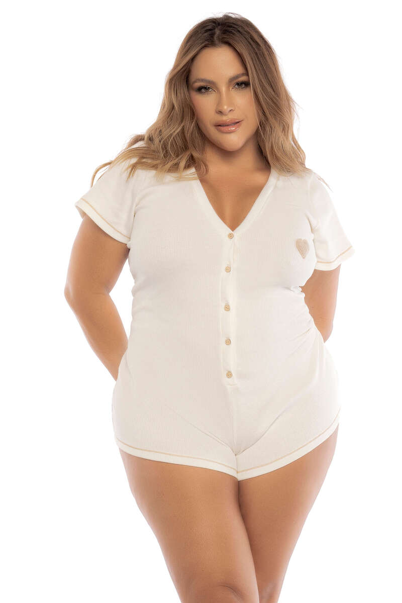 Plus Size All Heart Pajama Romper