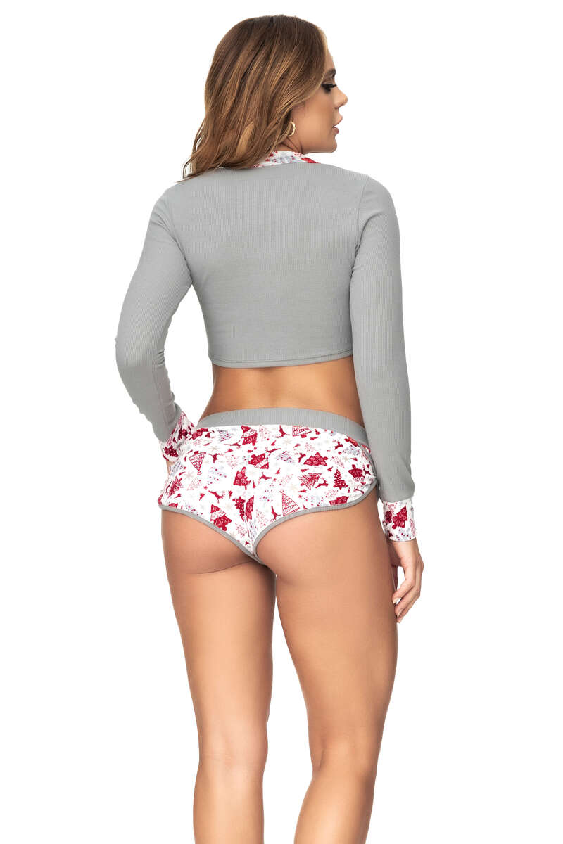 Holiday Cheer Crop & Shorts Set Holiday Print Back