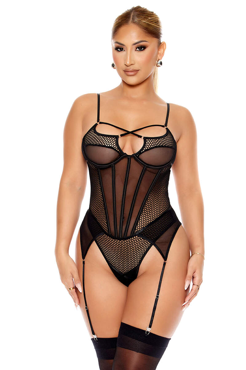 Caught Me Up Corset Style Teddy