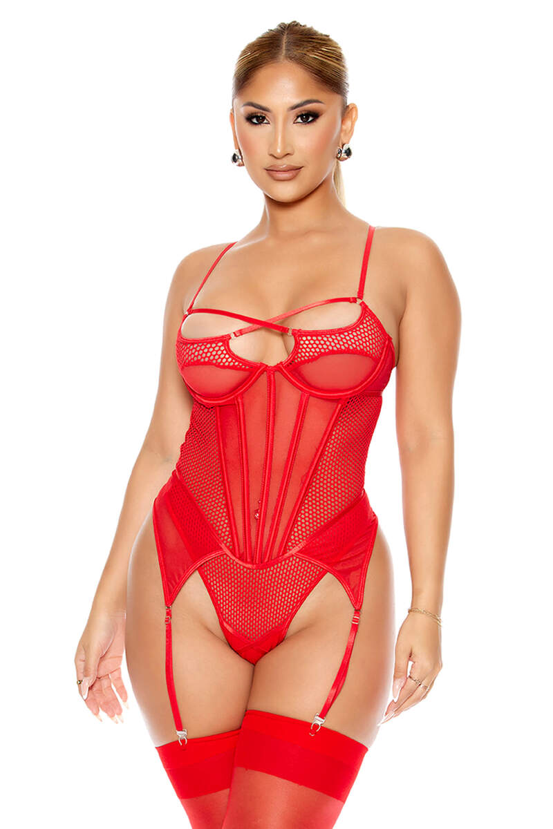 Caught Me Up Corset Style Teddy