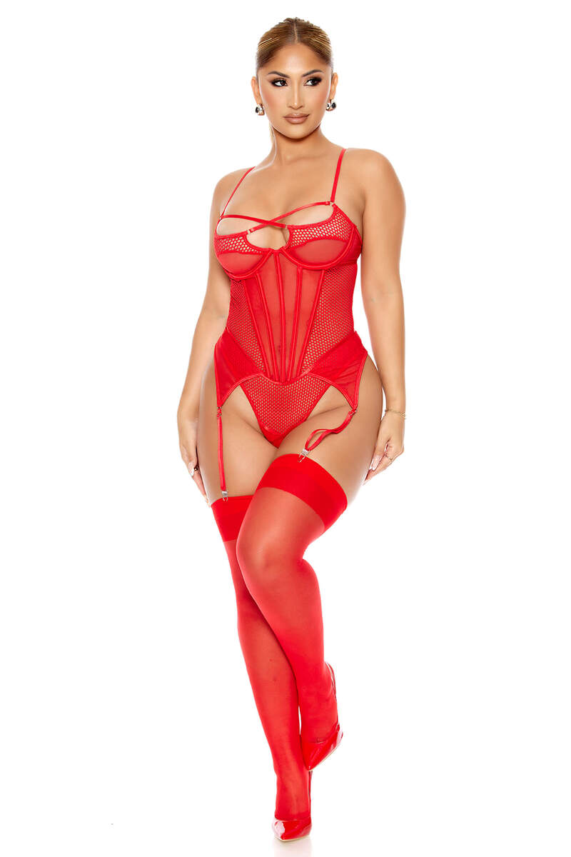 Caught Me Up Corset Style Teddy