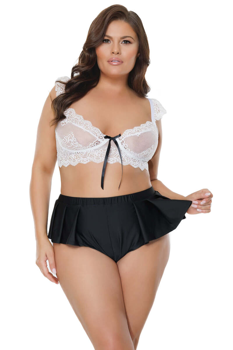 Plus Size Spirited Crop Top & Shorts Set