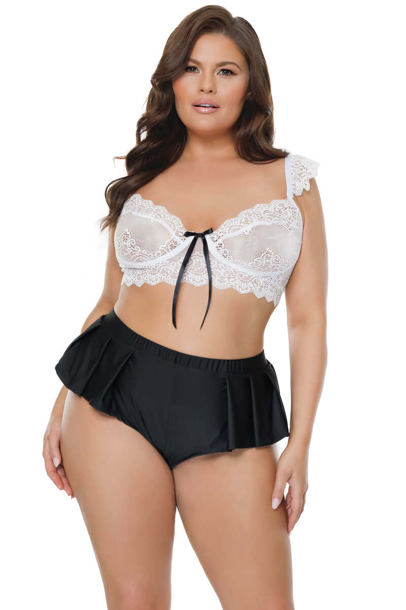 Plus Size Spirited Crop Top & Shorts Set