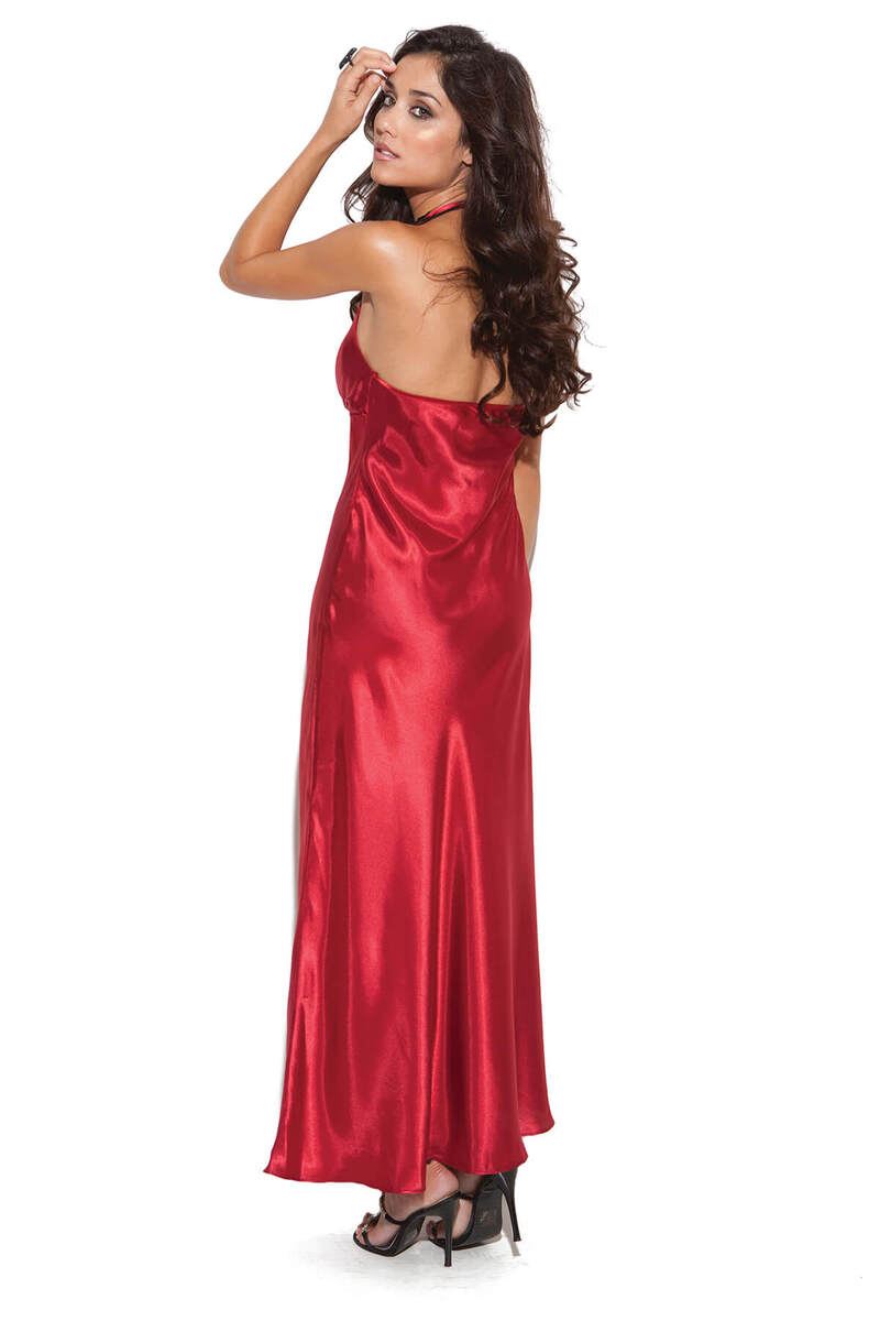 Charmeuse Satin Halter Gown