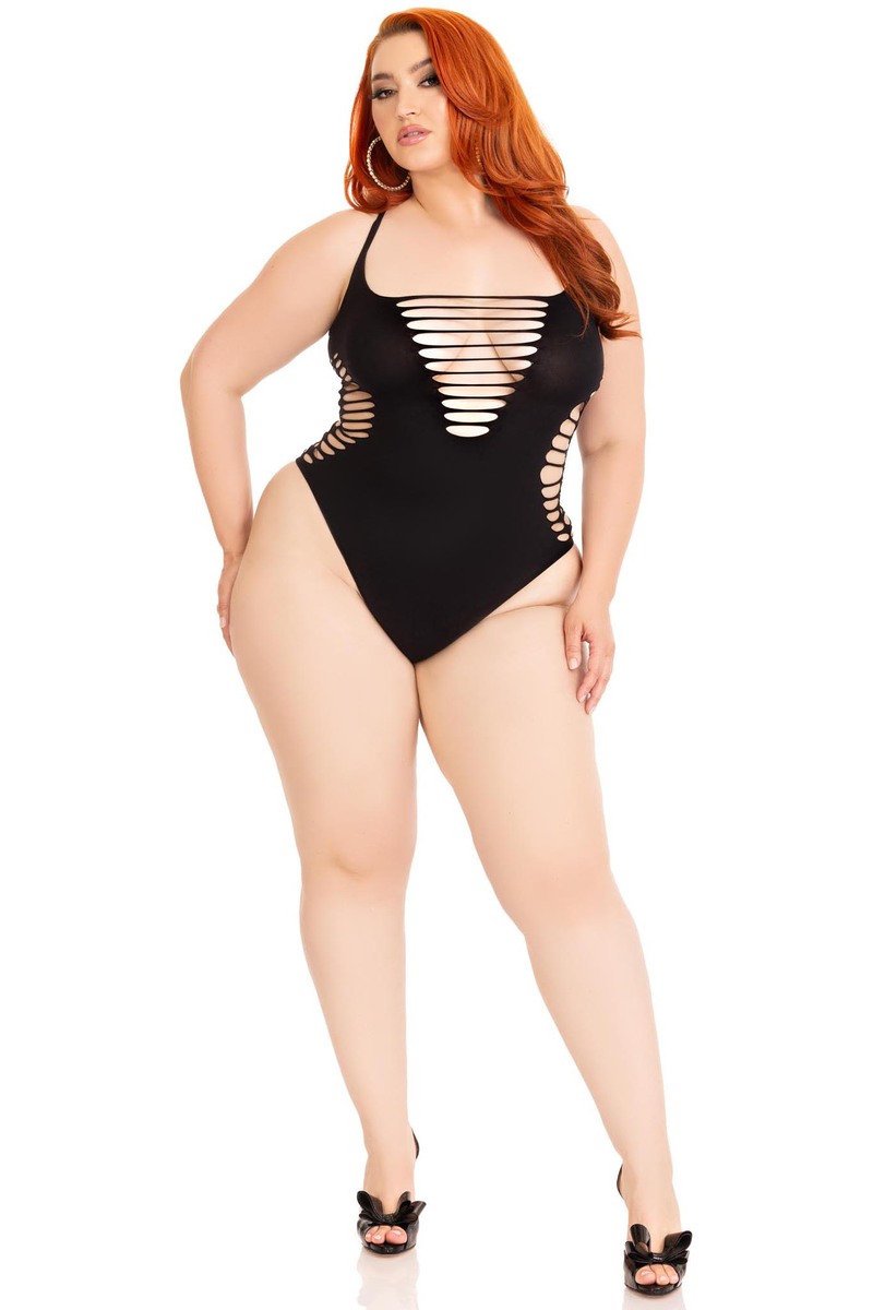 Plus Size Reckless Behavior Thong Bodysuit