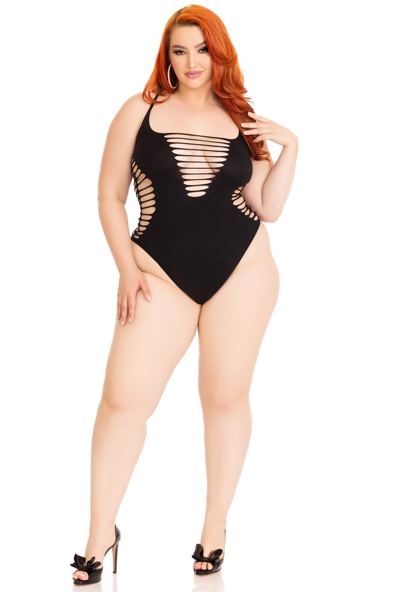 Plus Size Reckless Behavior Thong Bodysuit