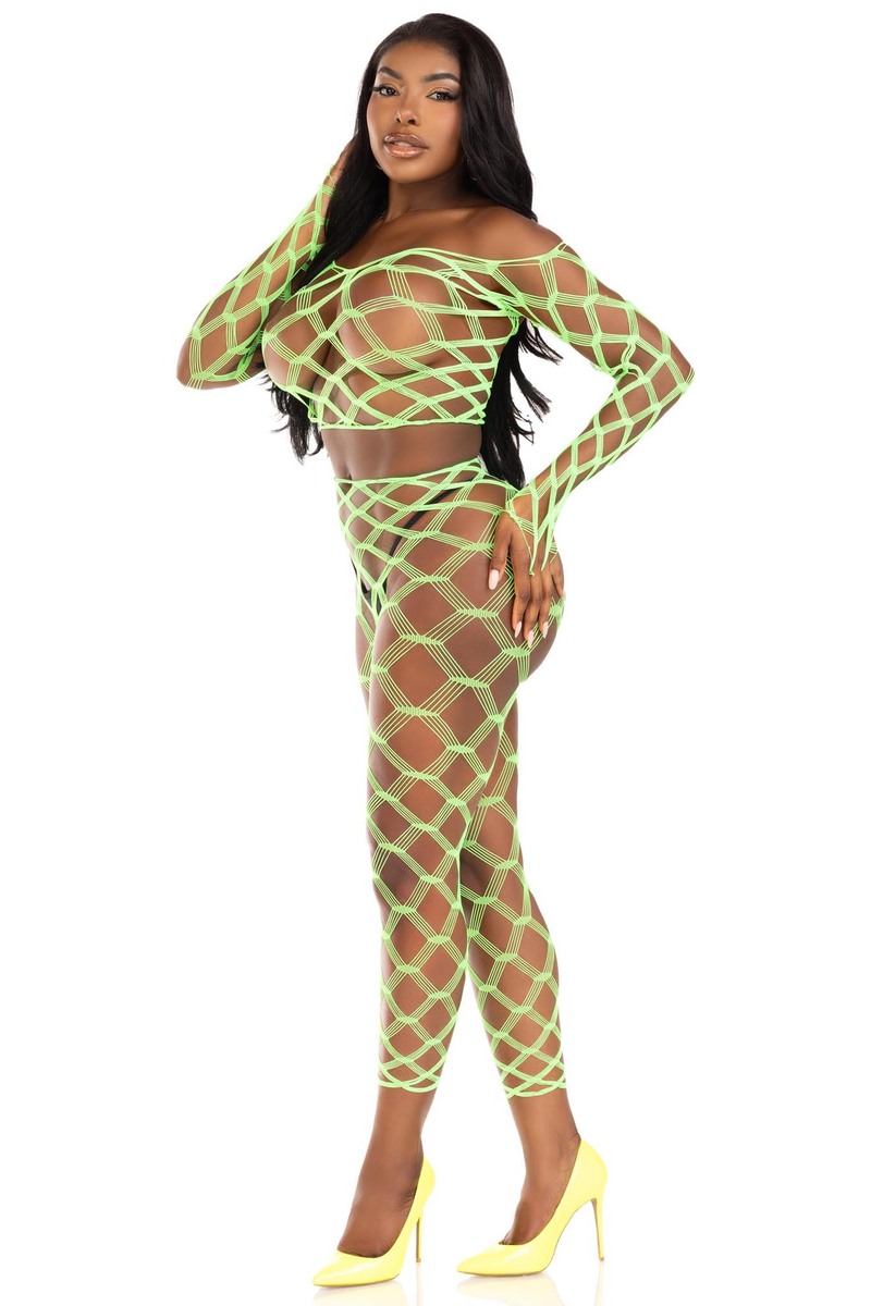 Never Say Never Crop Top and Tights Set