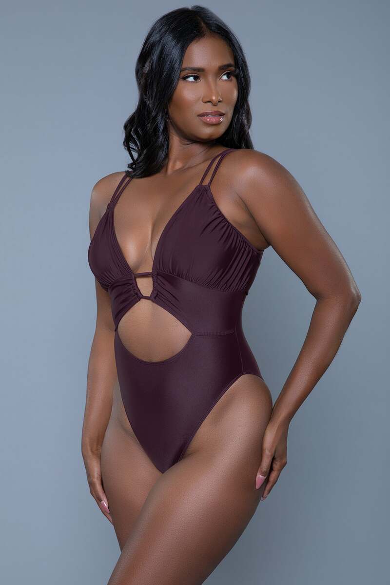 Evelyn Swimsuit Chocolate Side