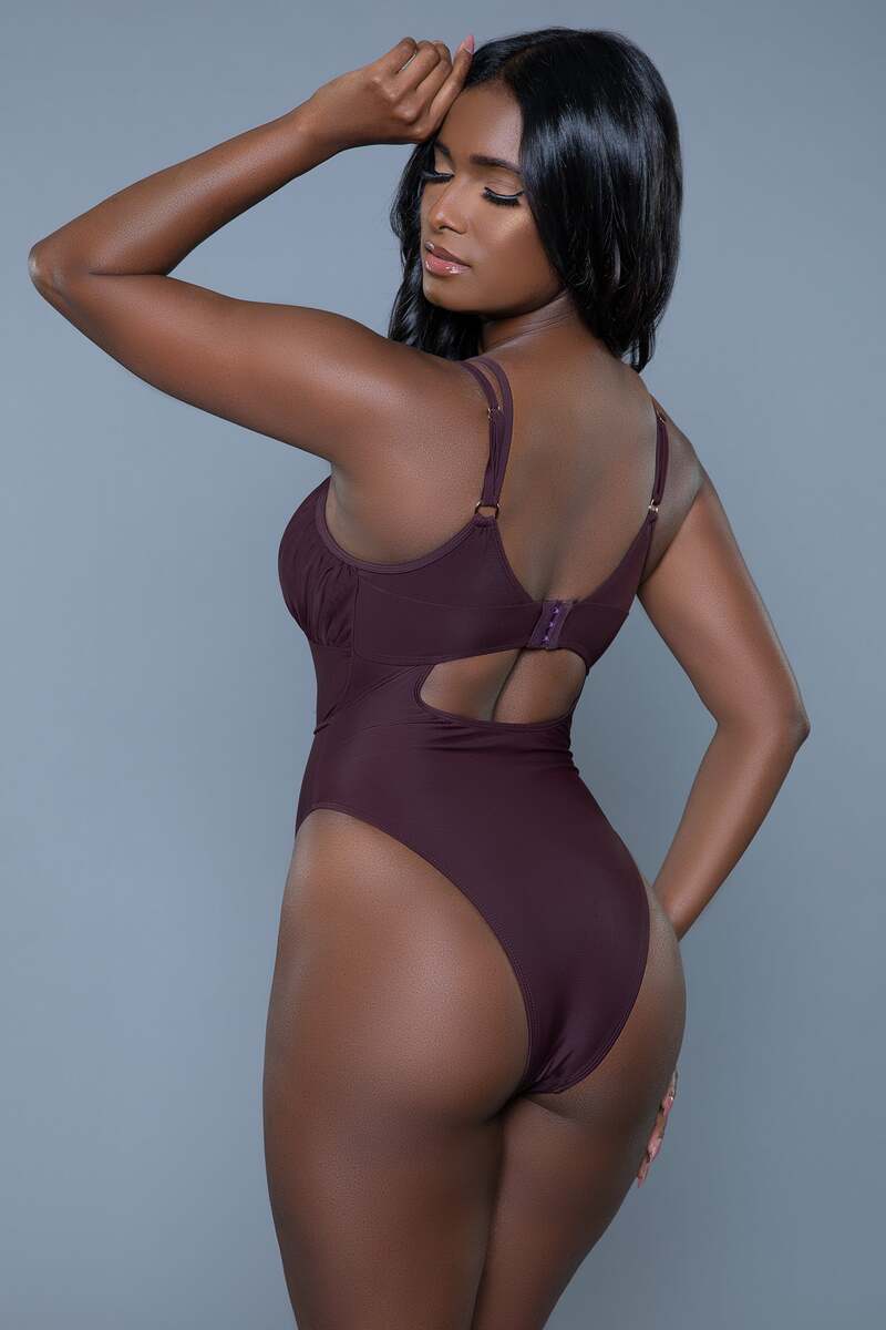 Evelyn Swimsuit Chocolate Back