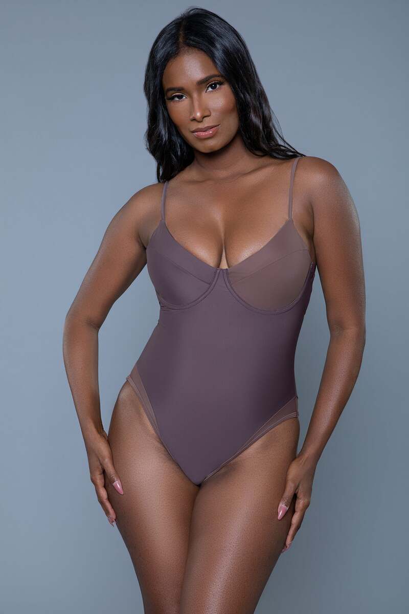 Charlotte Swimsuit Brown Front