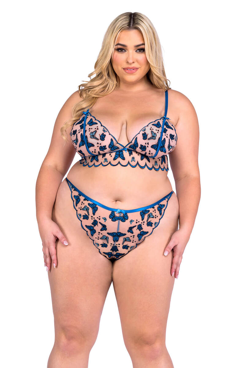 Plus Size Butterfly Beauty Bralette Set