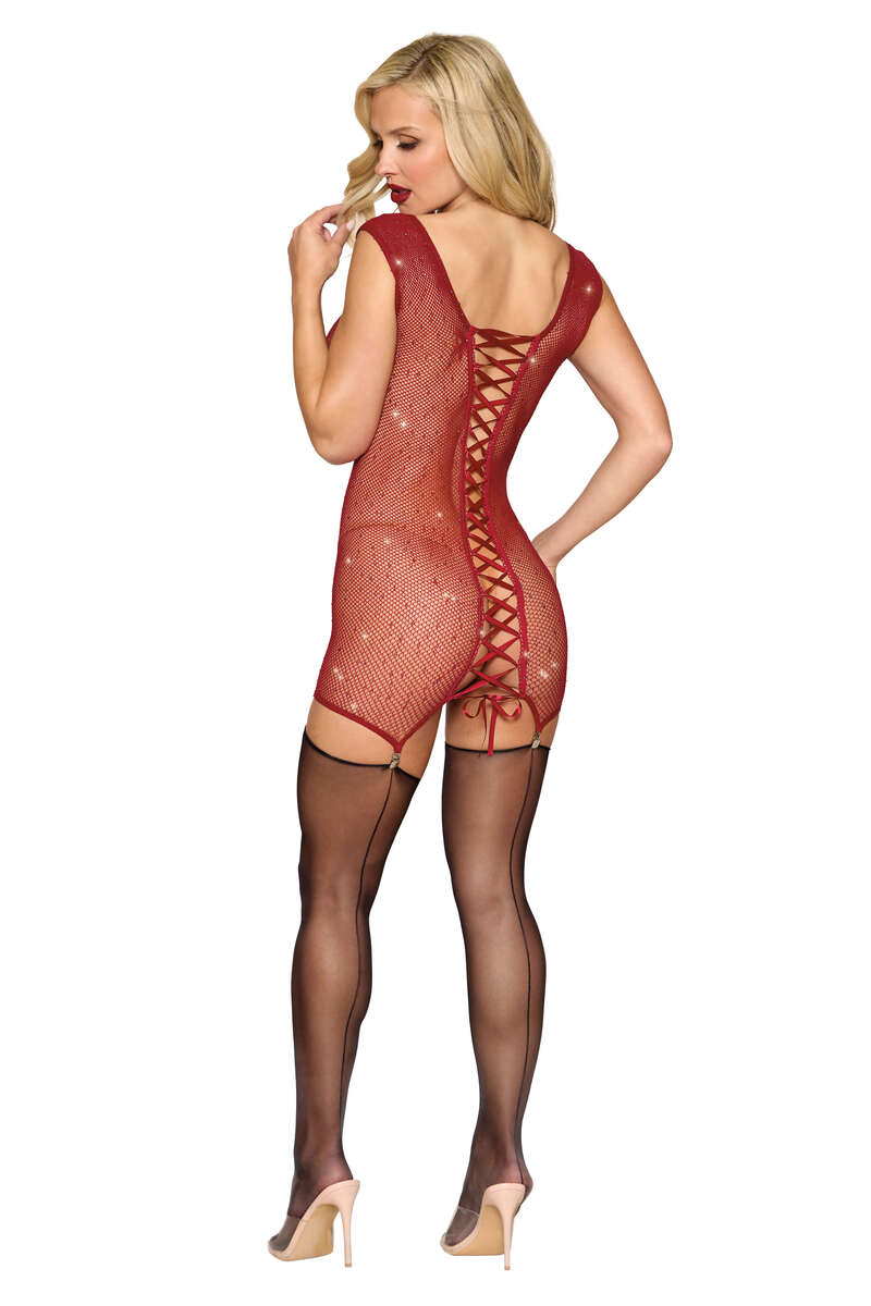 Seamlessly in Love Garter Slip Black Back