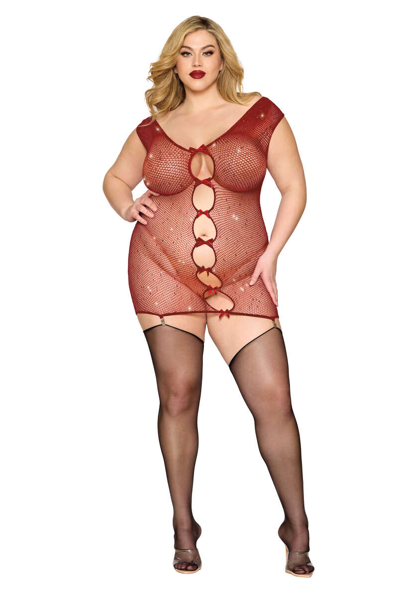 Plus Size Seamlessly In Love Garter Slip