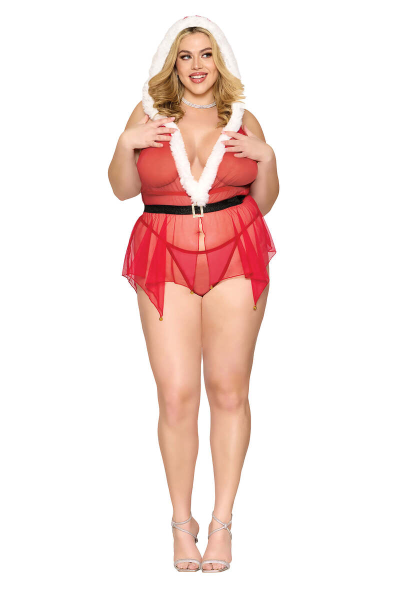 Plus Size North Pole Hottie Lingerie Costume