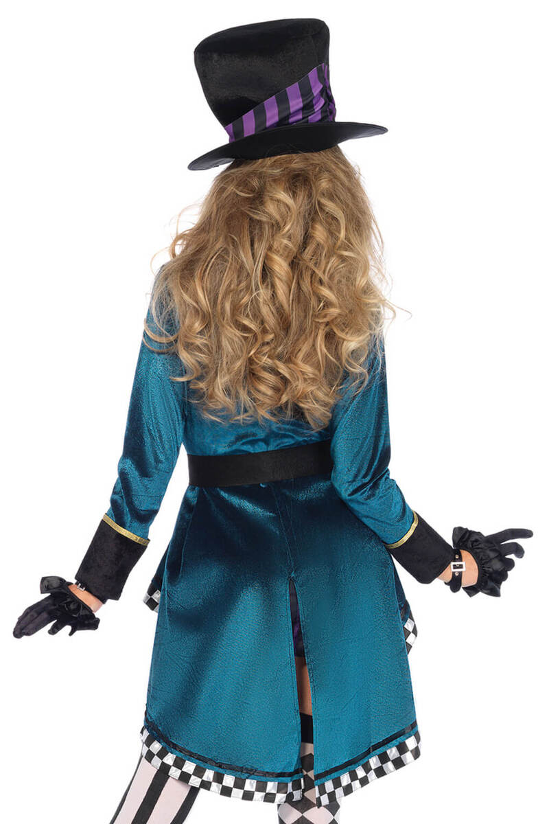 Delightful Mad Hatter Costume Back Closeup