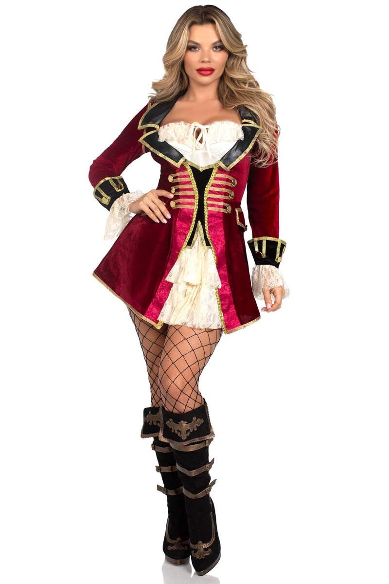 Captivating Pirate Captain Costume Front Without Hat