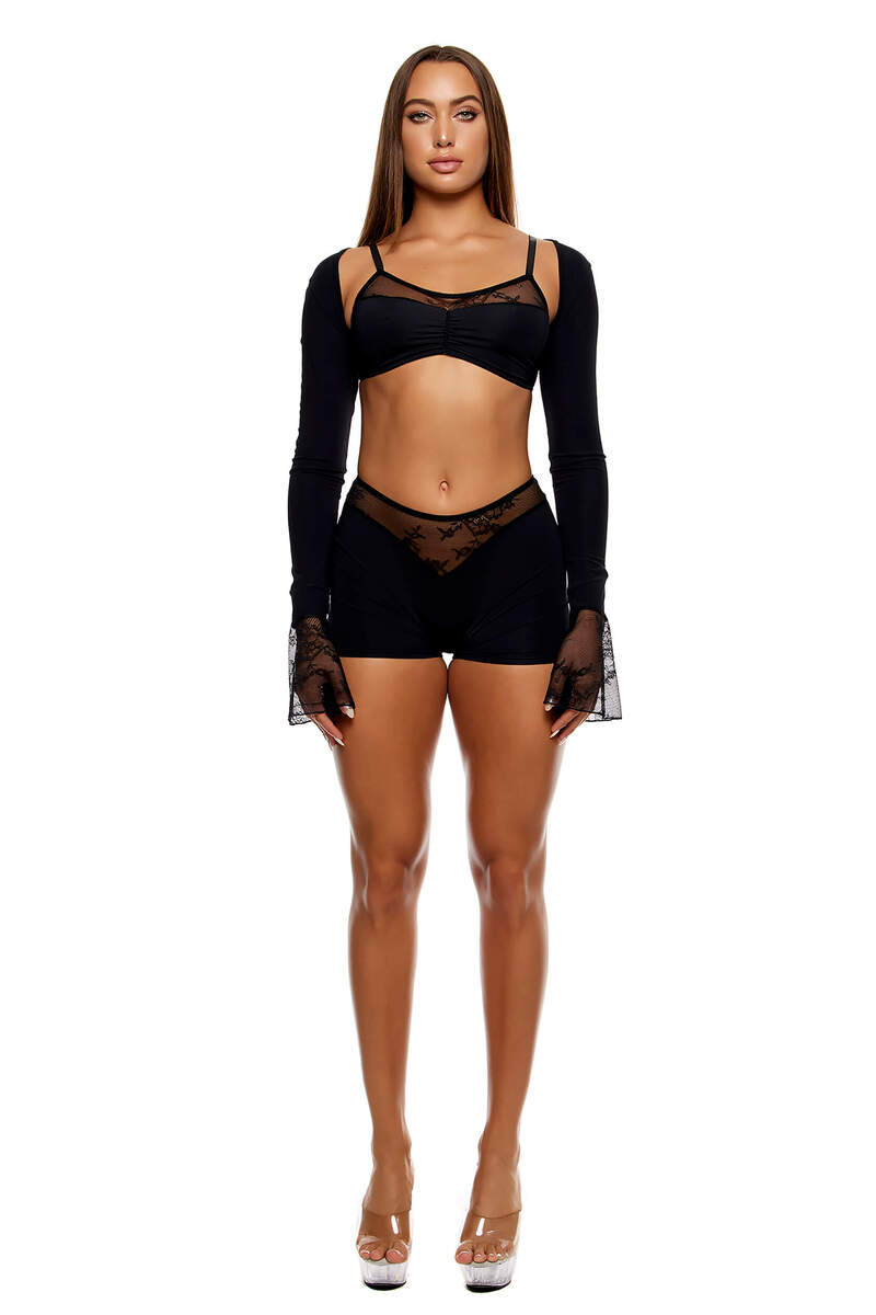 Take It Easy Lounge Lace Bralette and Briefs Lingerie Set