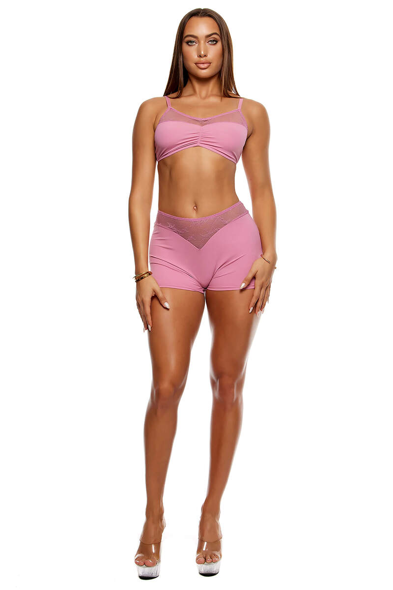 Take It Easy Lounge Lace Bralette and Briefs Lingerie Set