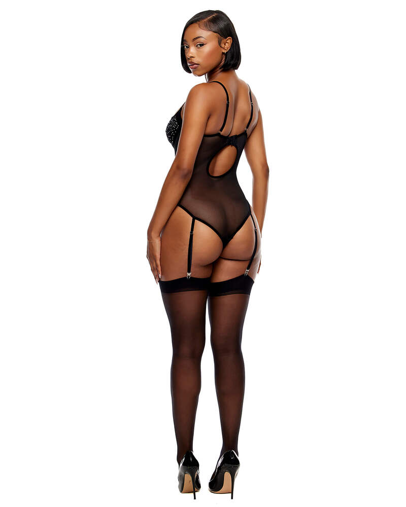 Caught Your Eye Velvet Rhinestone Teddy