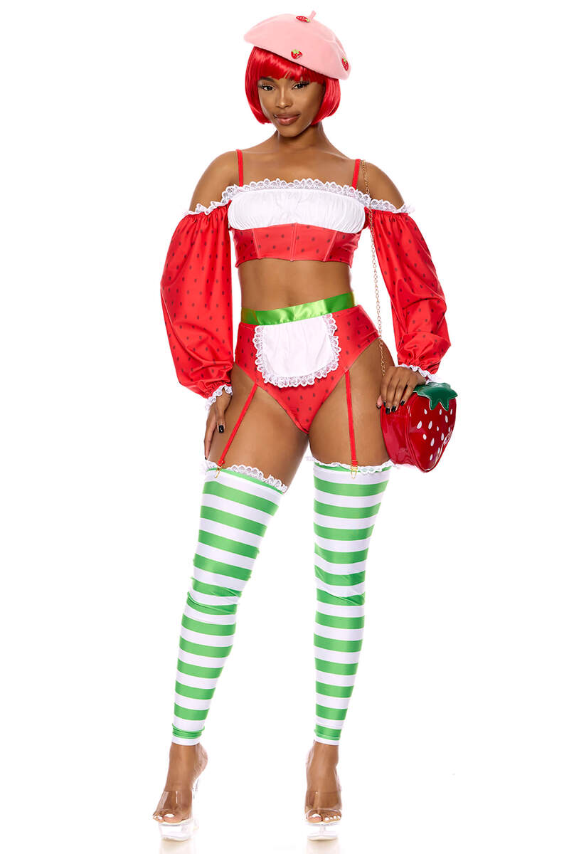 Strawberry Shortie Cartoon Character Costume