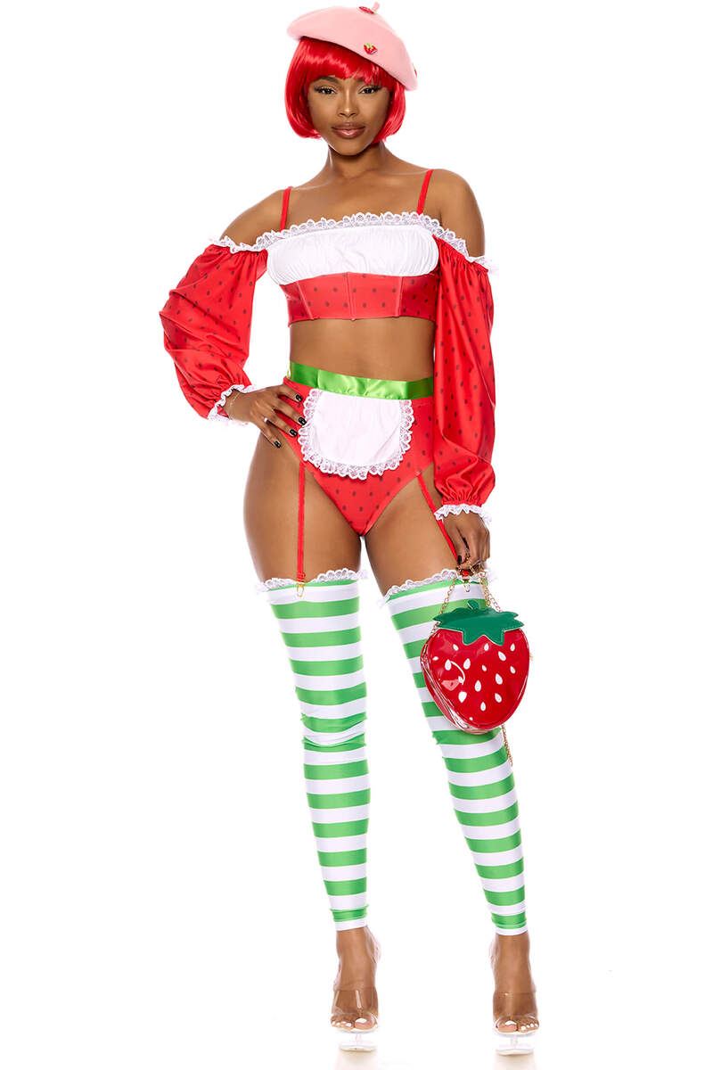 Strawberry Shortie Cartoon Character Costume