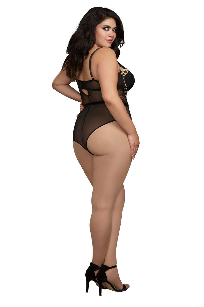 Plus Size Cheetah Print Teddy