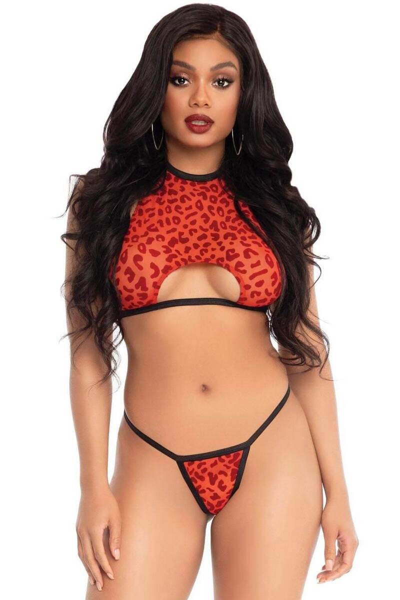 Leopard Crop Top & Panty Set