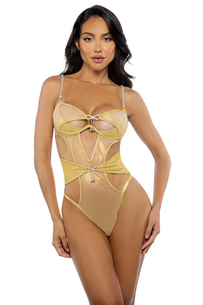 Gilded Beauty Teddy Gold Front