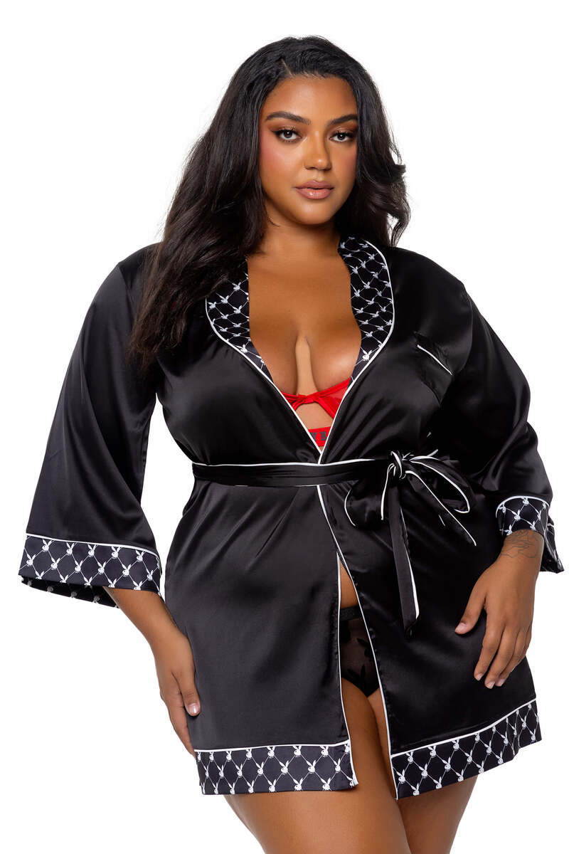 Playboy Bunny Smoke Lounge Robe