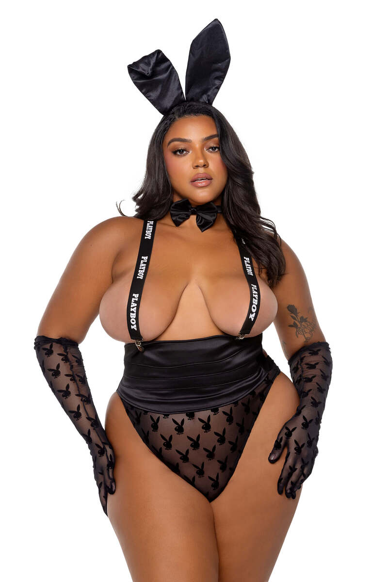 Plus Size Playboy Topless Tux Suit