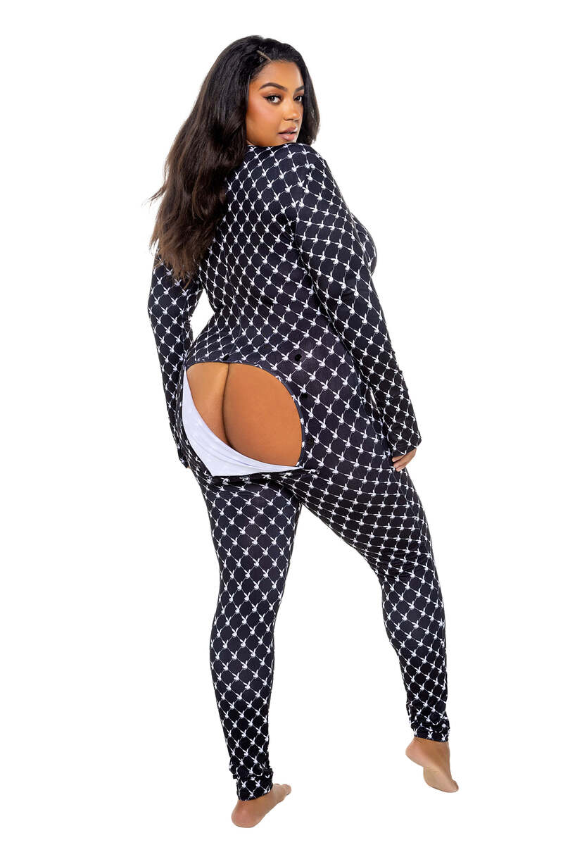 Plus Size Playboy Bunny Cozy Lounge Union Suit