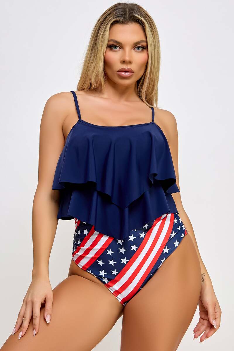 Margaret Tankini Set American Flag Front