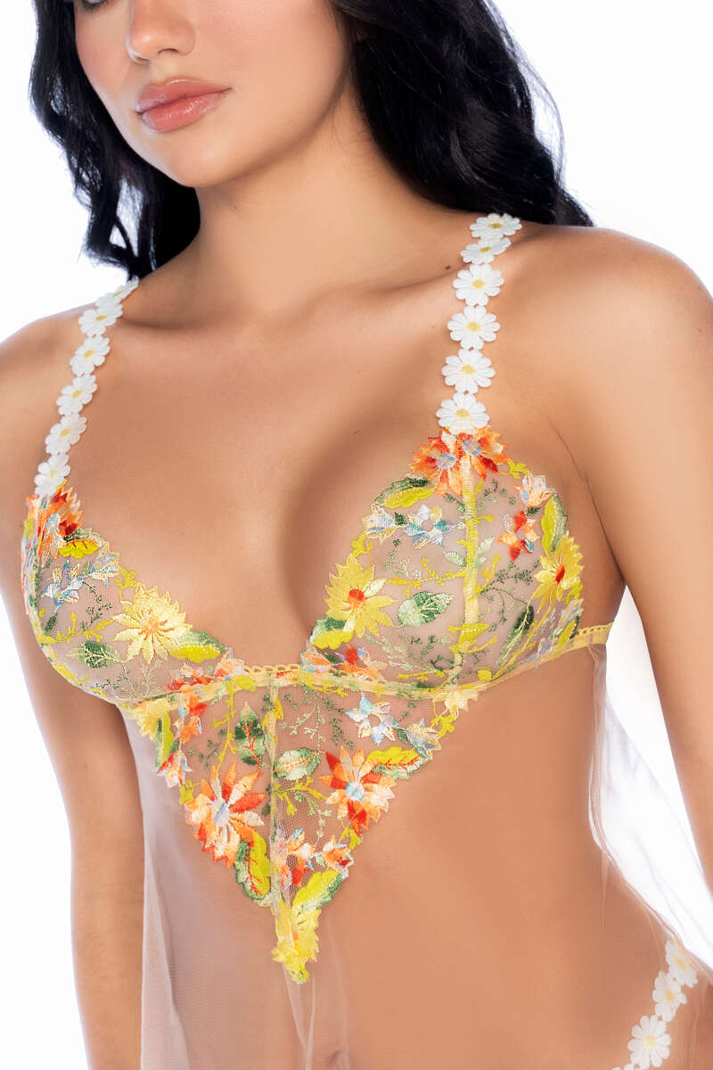 Daisy Bliss Babydoll Yellow Top Front