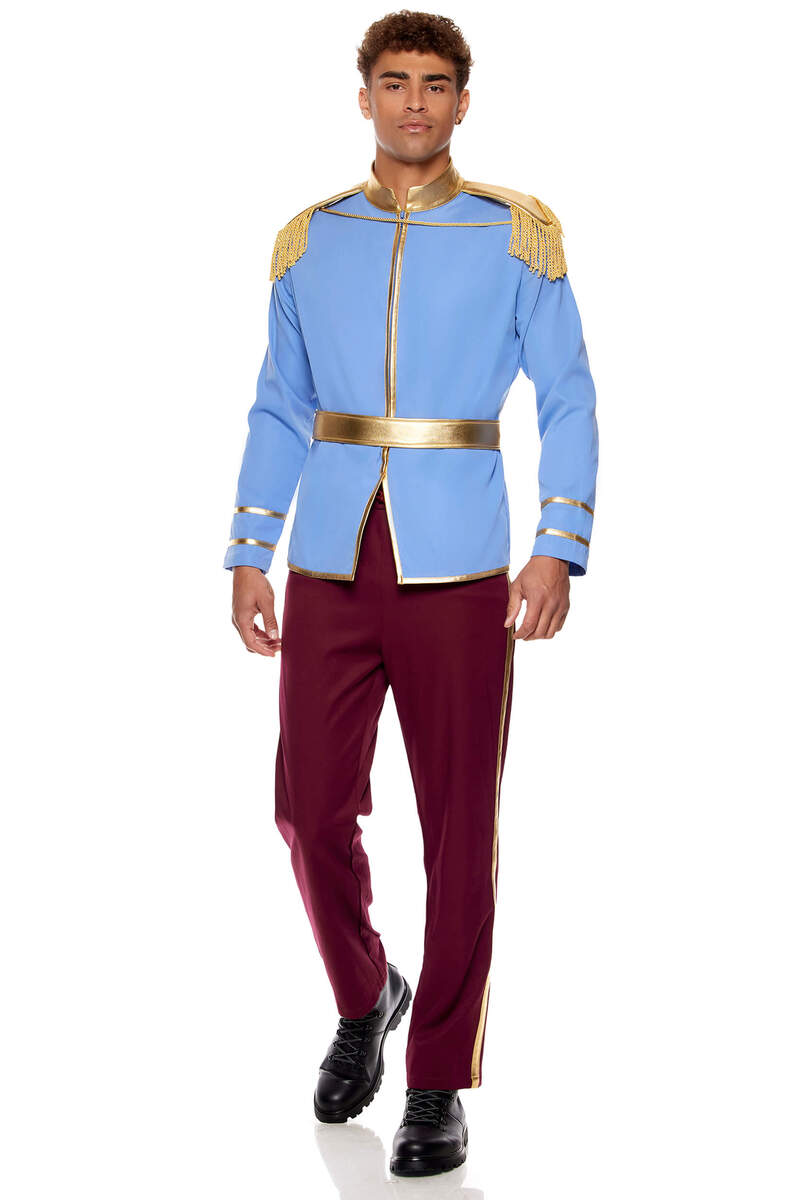 So Charming Men's Prince Costume Blue Front