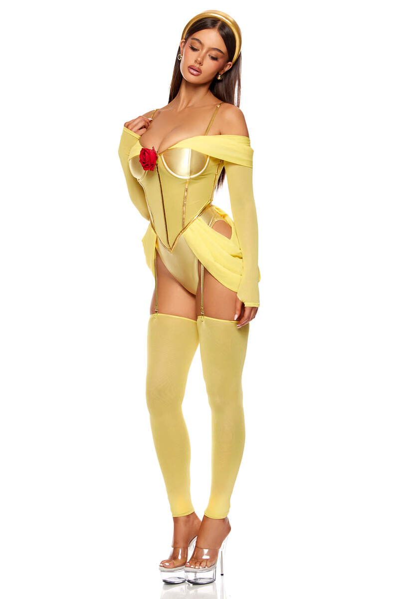 She's a Beauty Princess Costume Yellow Side Posing