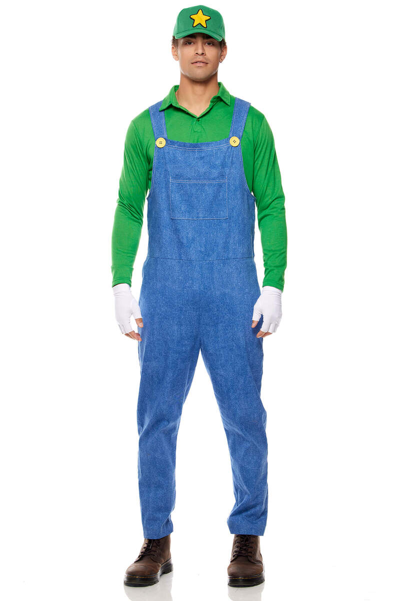 Game Over Men's Video Game Character Costume Green Front