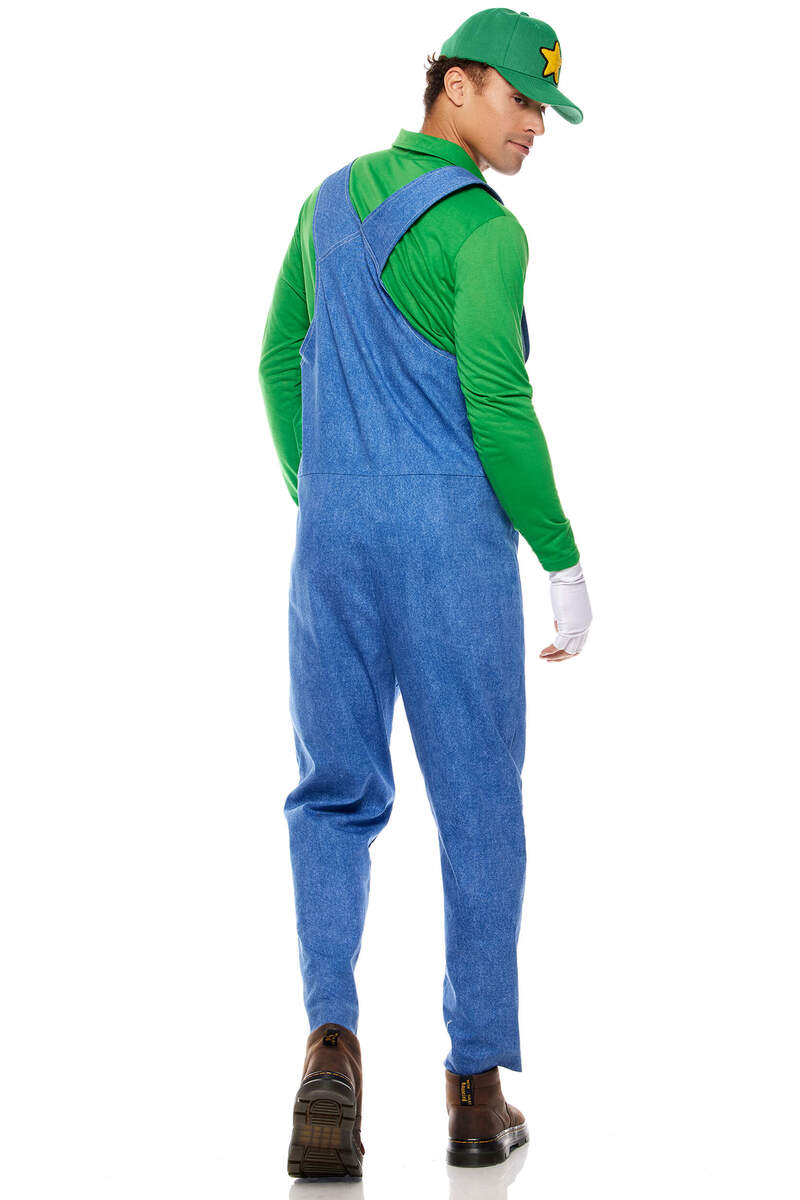 Game Over Men's Video Game Character Costume Green Back