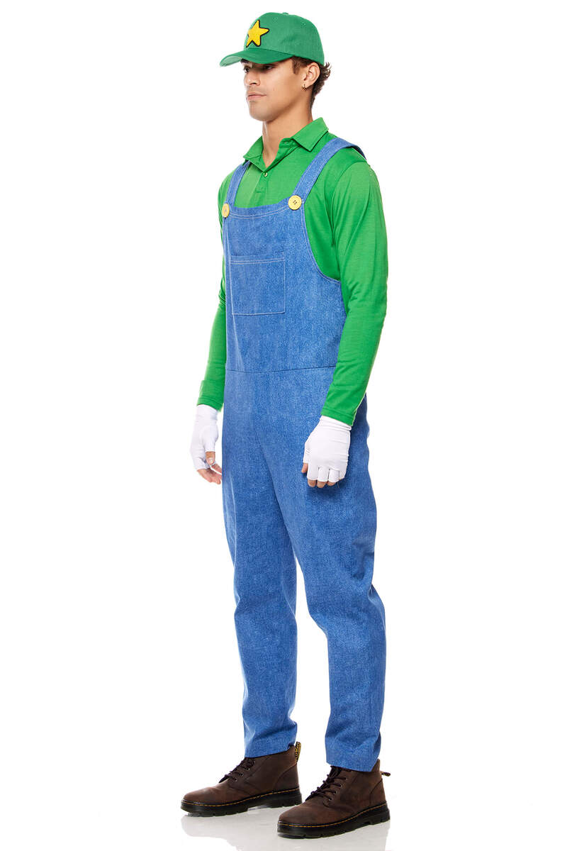 Game Over Men's Video Game Character Costume Green Side