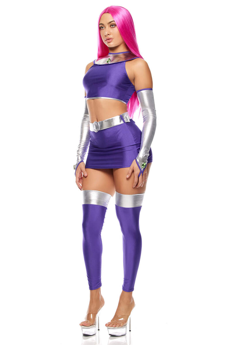 Star Princess Comic Book Character Costume Purple Side