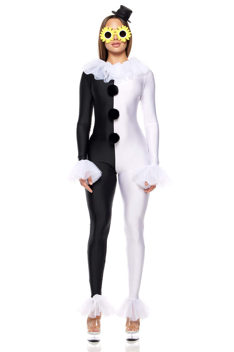 Terrifying Times Movie Character Costume Black White Front