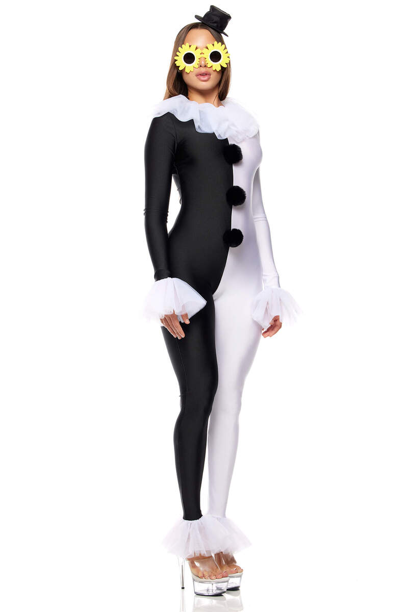 Terrifying Times Movie Character Costume Black White Side