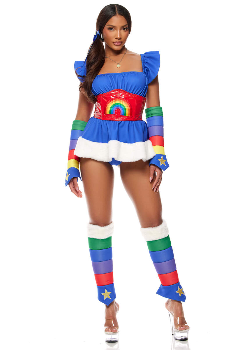 Follow The Rainbow Cartoon Character Costume Front