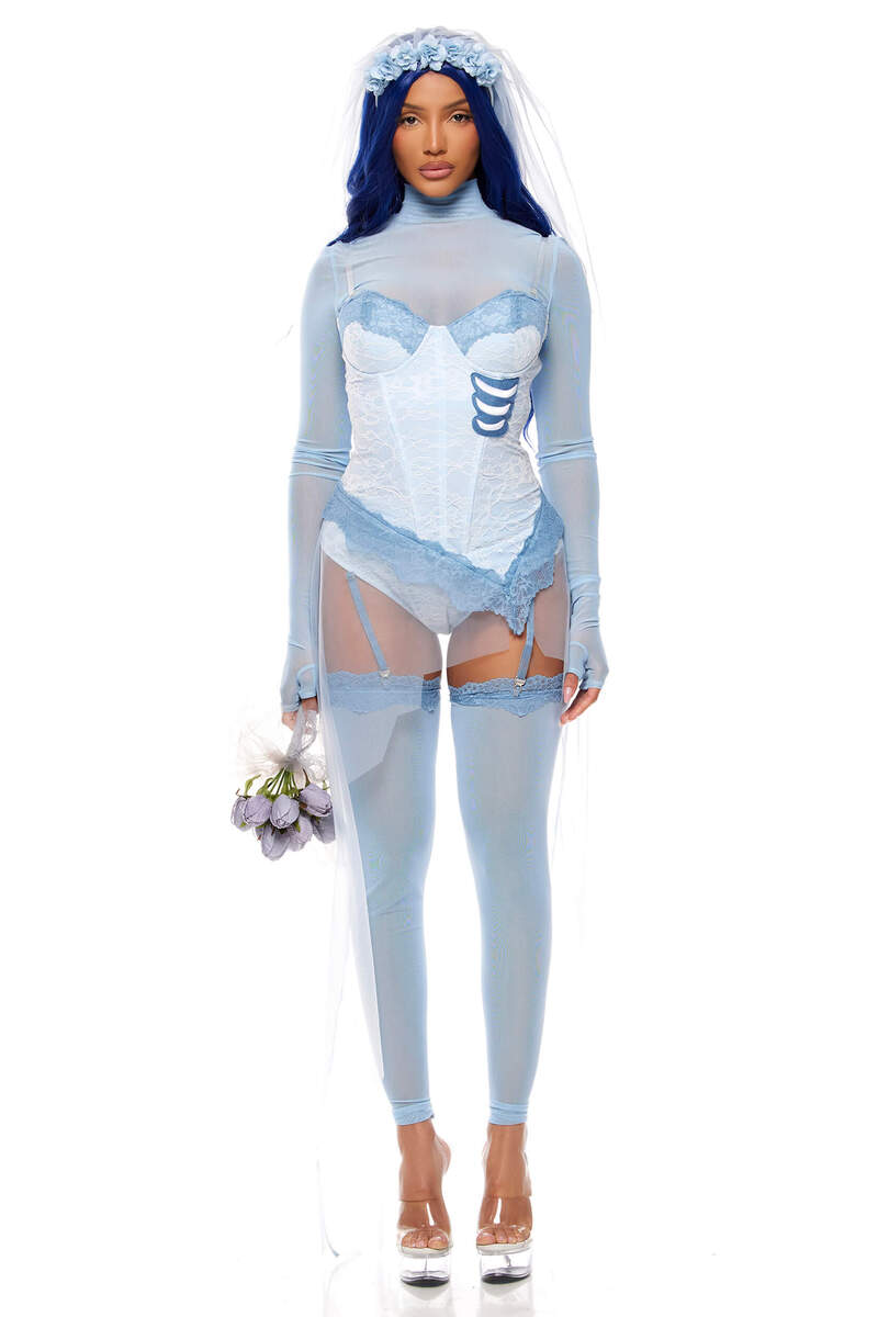 Always a Bridesmaid Movie Character Costume Blue Front Alternate