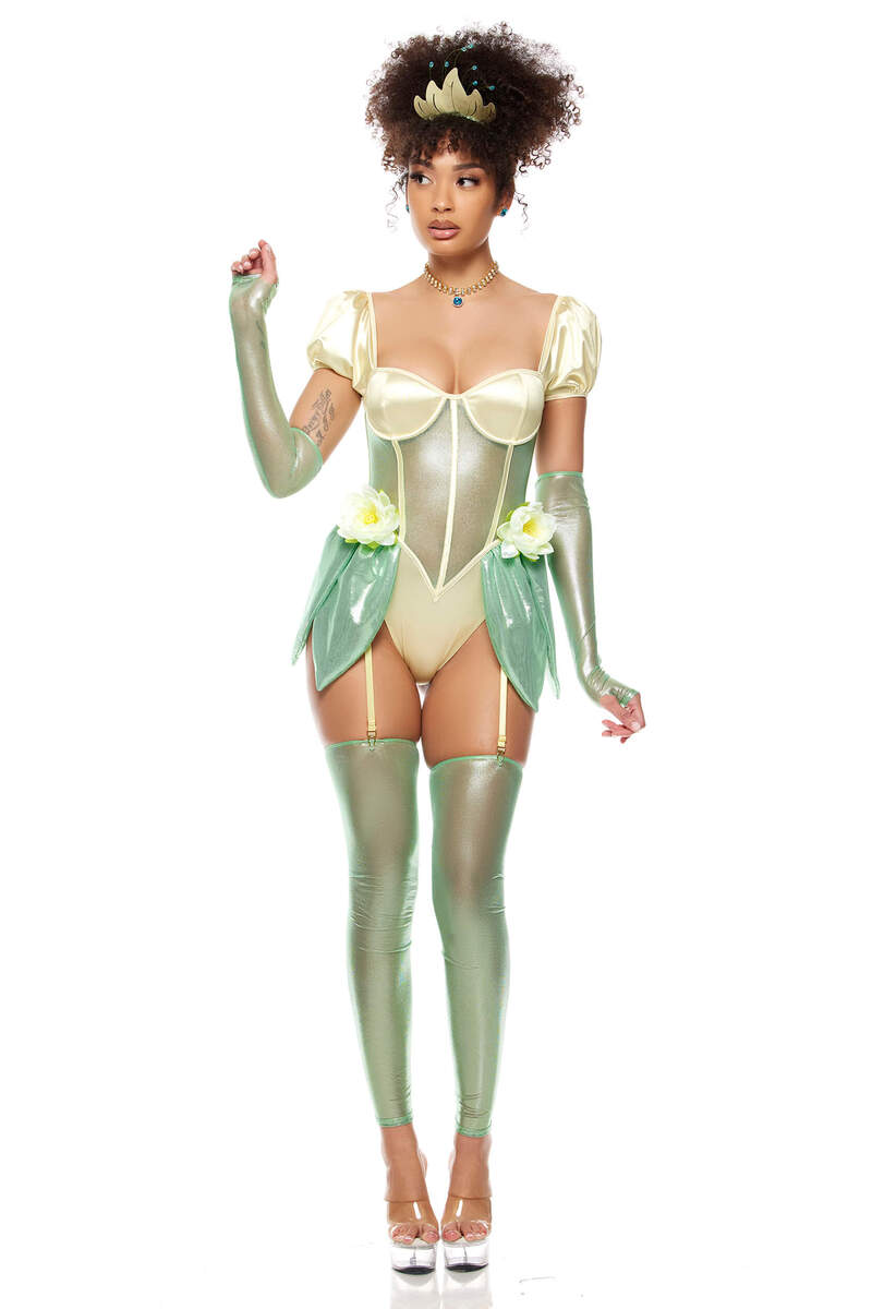 Kissing Frogs Princess Costume Green Front